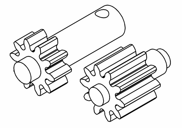 MCD Racing Zahnräder Set für Planeten Diff 10 Zähne V/H