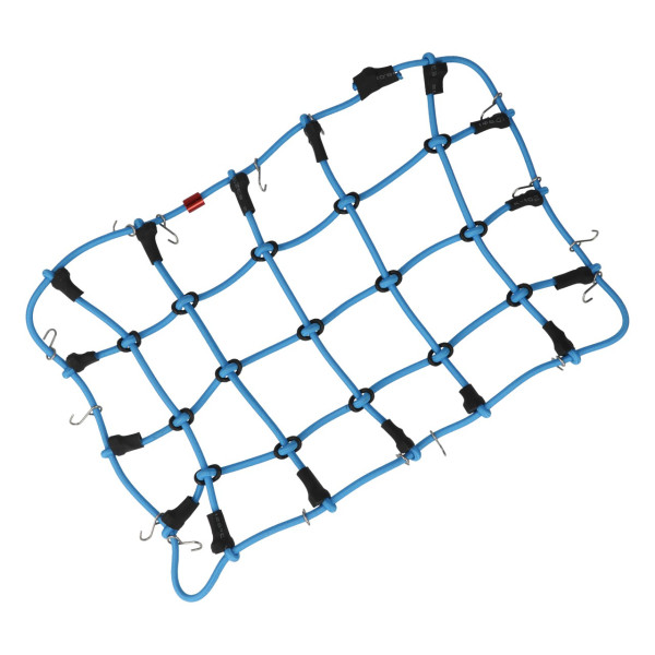 Robitronic Gepäcknetz mit Haken Blau (190mm x 120mm)