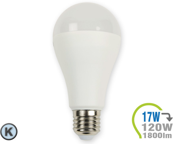 V-TAC LED Bulb - 17W A65 ?27 Thermoplastic Cool White