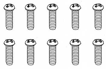 Robitronic 3x12mm Rundkopfschraube für Plastik (10 Stk)