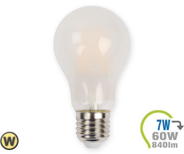V-TAC E27 LED Lampe 7W Filament matt A60 Warmweiß