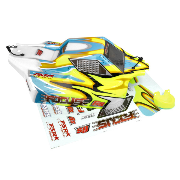 Karosserie + Aufkleber (gelb, für Focus)