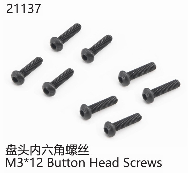 Yikong Button Head Screw M3x12mm