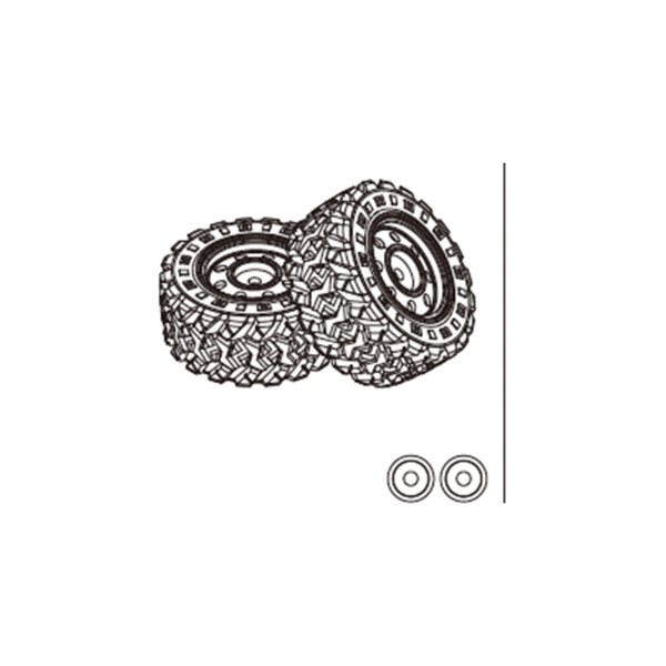 14301 Gummireifen (2 Stück)