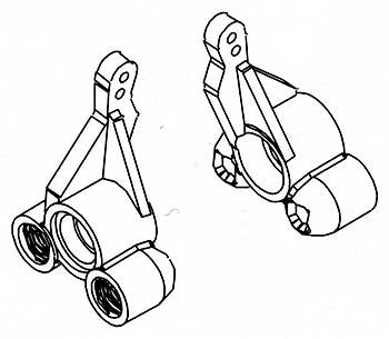 Robitronic Hintere Radträger L/R ETC,NTC