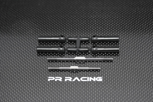 PR Racing Ti Turnbuckle Rods (55mm+70mm) x1pcs + Plastic Rod Ends x2pc