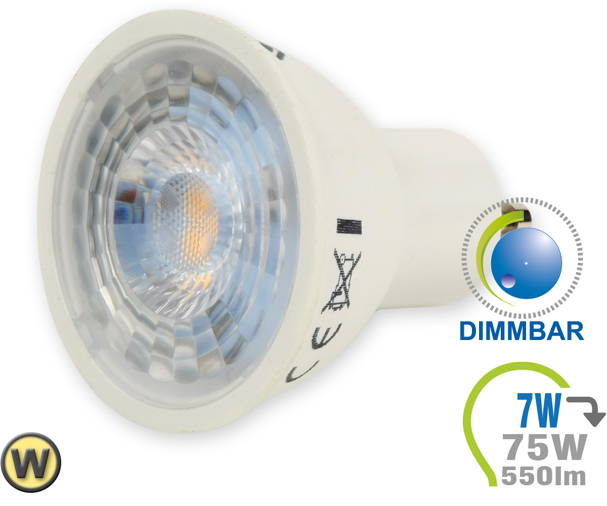 Gu10 Led Lampe 7w Spot Mit Linse Warmweiss Dimmbar