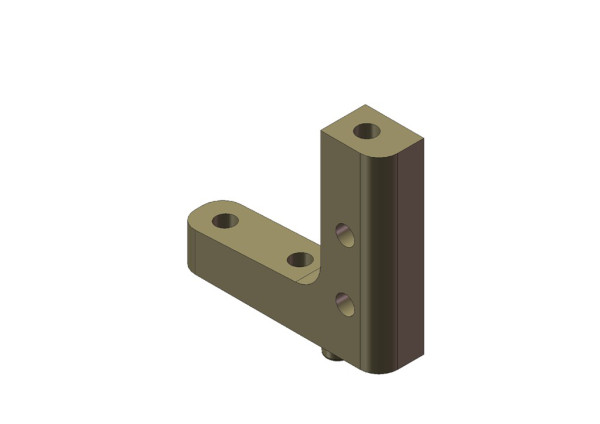 KM Aluminium Radio Plate Mount Left