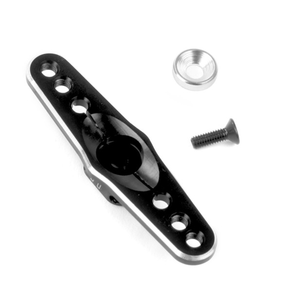 Robitronic Aluminium Servo Arm 25 Zähne doppel (leicht) Schwarz