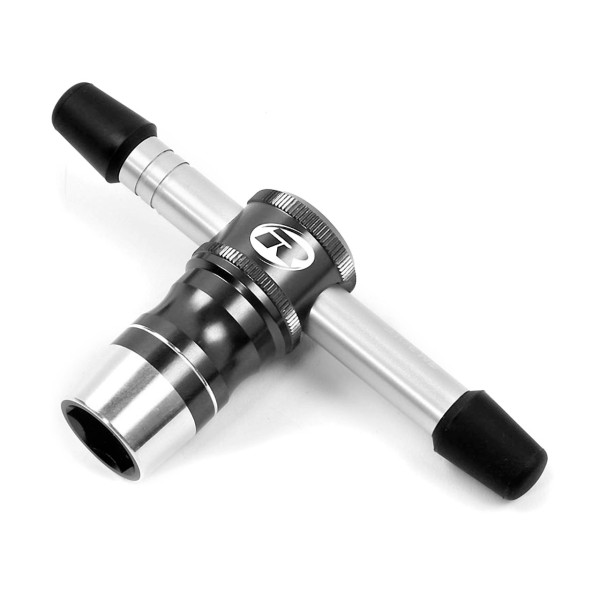 Robitronic Stecknußschlüssel 17mm Grau Aluminium eloxiert