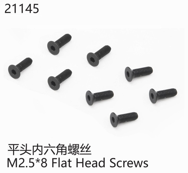 Flachkopf-Sechskantschraube M2,5*8