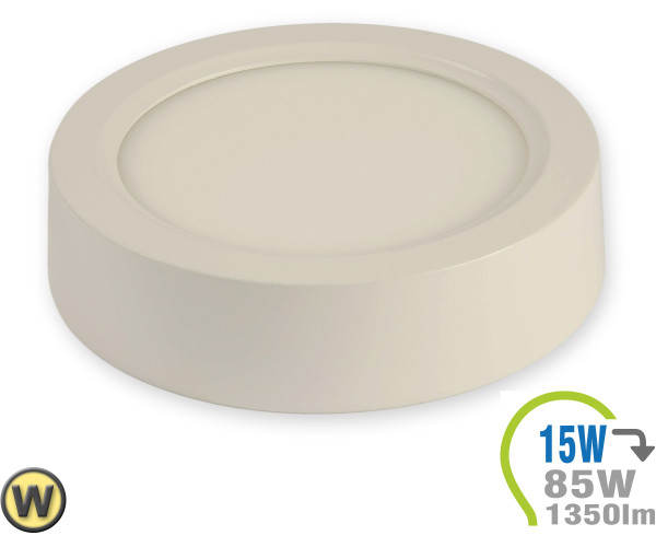 V-TAC LED Aufbauleuchte 15W Rund Warmweiß