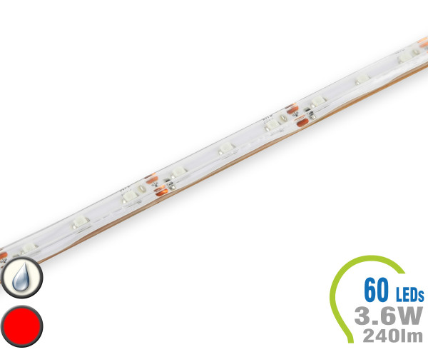 V-TAC LED Stripe 60 LED/m 240 lm/m Rot IP65