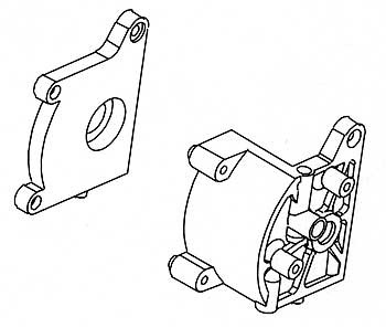 Robitronic Central Gearbox Bulkheads Front & Rear