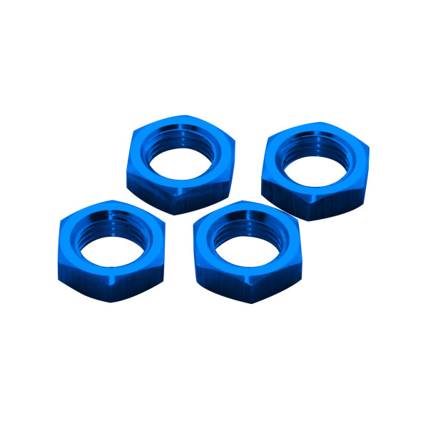 HoBao BLUE 1/8TH WHEEL NUTS (4) (ALSO FIT MUGEN)