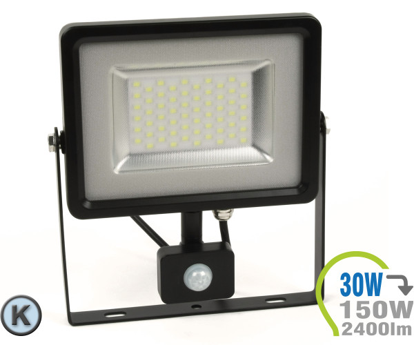 V-TAC LED Strahler 30W SMD Slim mit Bewegungsmelder Kaltweiß