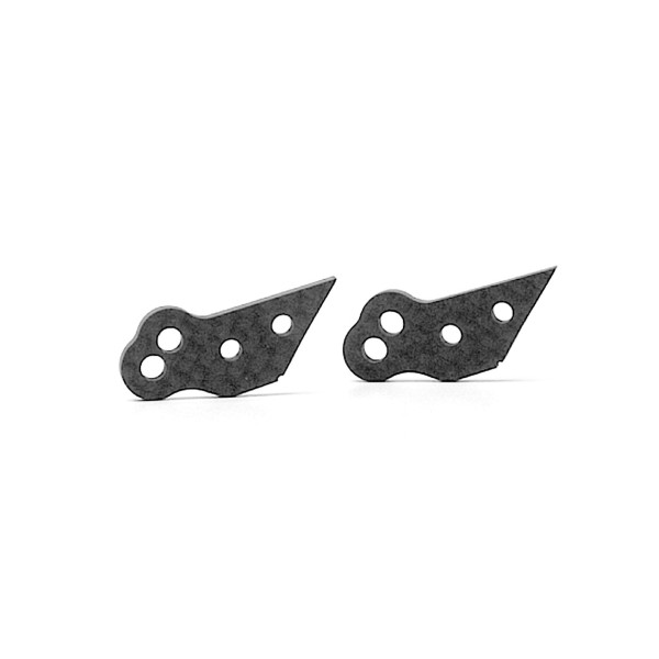 PR Racing Carbon Fibre Steering Plates and Screws4E*2pcs