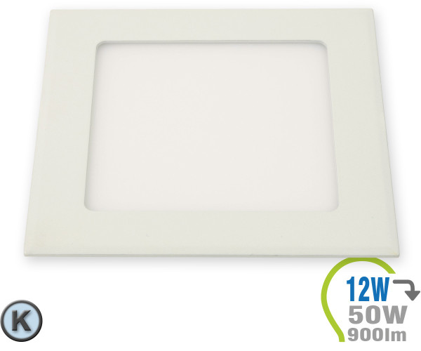 V-TAC LED Paneel Einbauleuchte Premium Serie 12W Eckig Kaltweiß