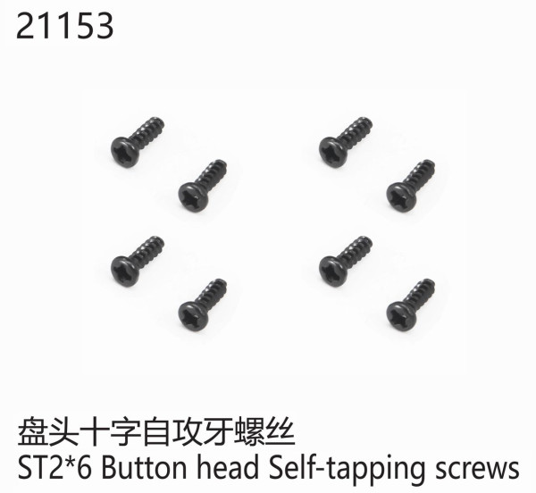 Button Head Taping Screw ST2*6