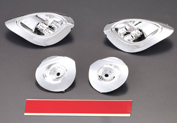 Killerbody Scheinwerferreflektoren Lexan verchromt für Alfa Romeo 1/7