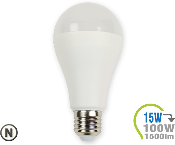 V-TAC E27 LED Lampe 15W A65 Neutralweiß