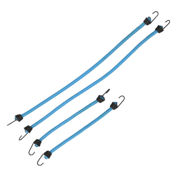 Robitronic Spanngurte mit Haken Blau elastisch (2 Paar)