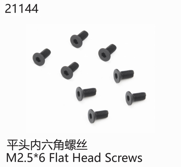 Flachkopf-Sechskantschraube M2,5*6