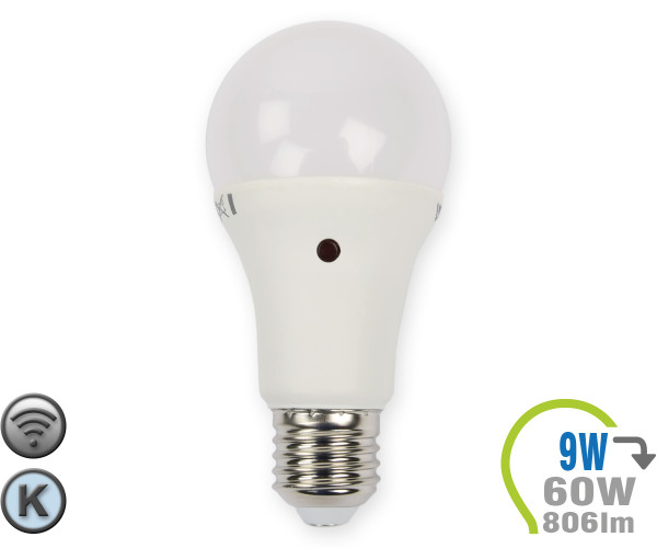 V-TAC E27 LED Lampe 9W A60 Dämmerungssensor Kaltweiß