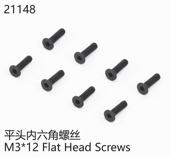 Flachkopf-Sechskantschraube M3*12