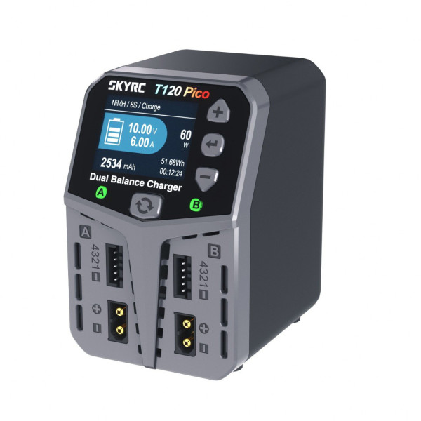 SkyRC T120 Pico AC LiPo 2-4s 6A 2x60W Charger