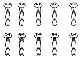 Robitronic 3x15mm Rundkopfschraube für Plastik (10 Stk)
