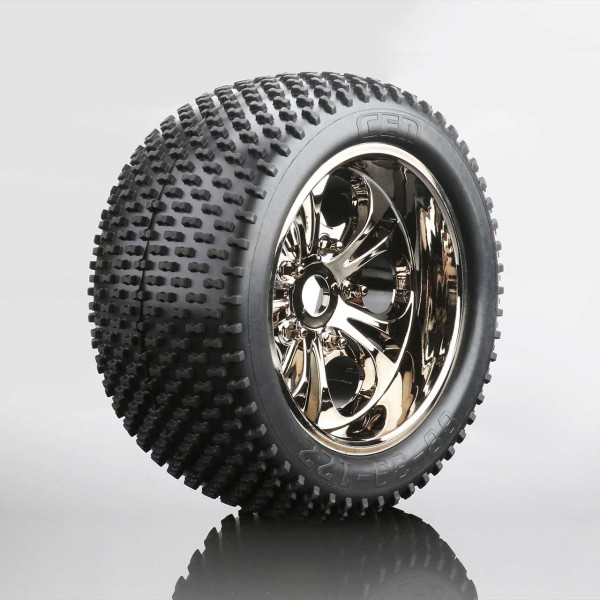 CEN-Racing Spike Tires on wheels (pre-glued, 1 pair)