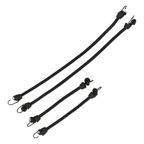 Robitronic Tension belts with hooks Black elastic (2 pairs)