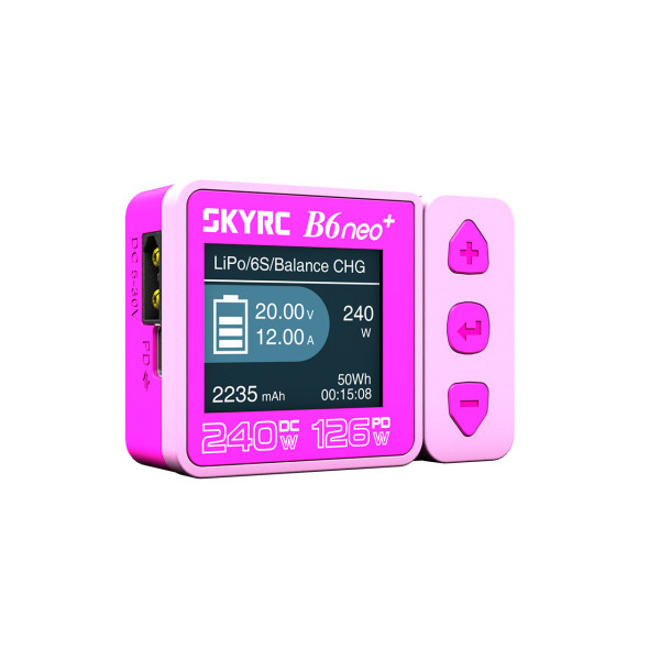 SkyRC B6neo+ Ladegerät pink LiPo 1-6s 10A 200W