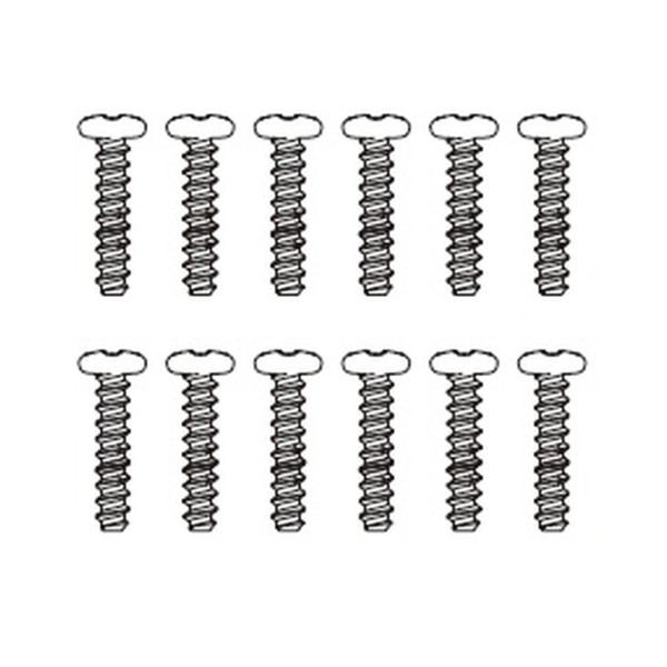 Flachkopfschrauben mit rundem Kopf (12 Stück)