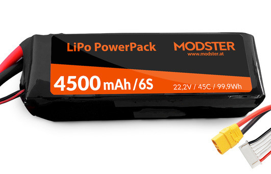 LiPo Akku 6S 22,2V 4500 mAh 45C (XT90) PowerPack