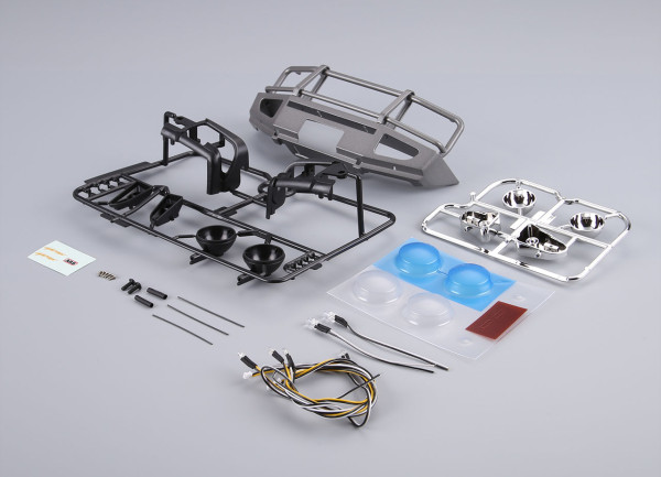 Killerbody Bumper with LEDs aluminium silver Traxxas TRX-4