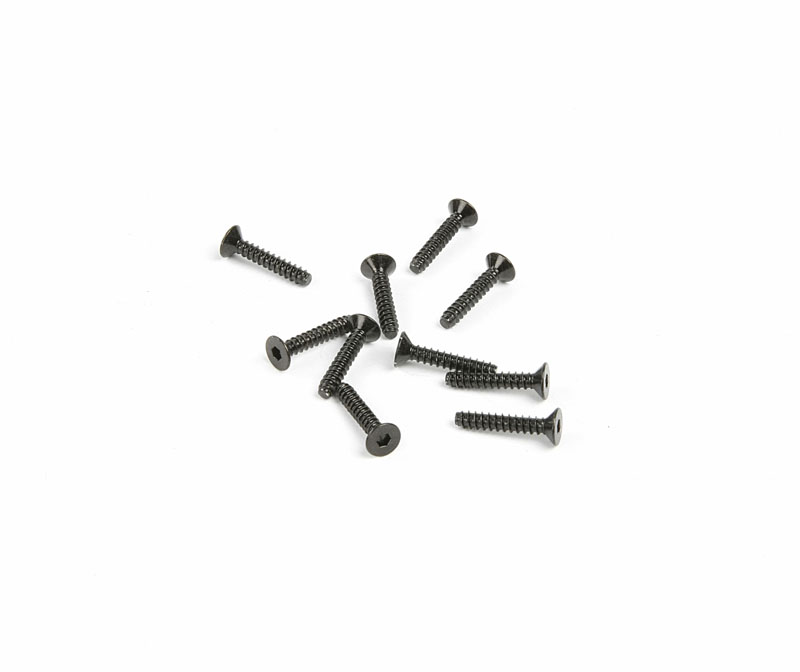 M3x16mm Hex Socket Tapping Flat Head (Black) (10pcs) 