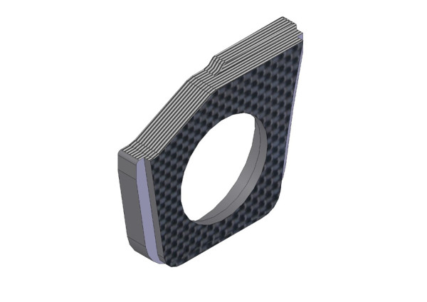 KM 4mm Front Carbon Belt Adjust Bearing Hub Holder Left