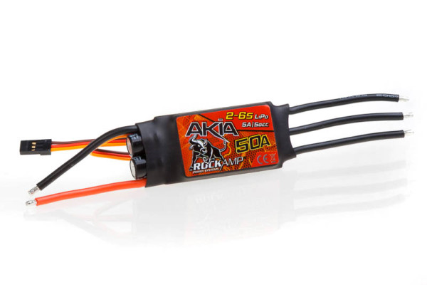 Rockamp Akia 50A Brushless Speedo 2-6S Lipo 5A SBEC