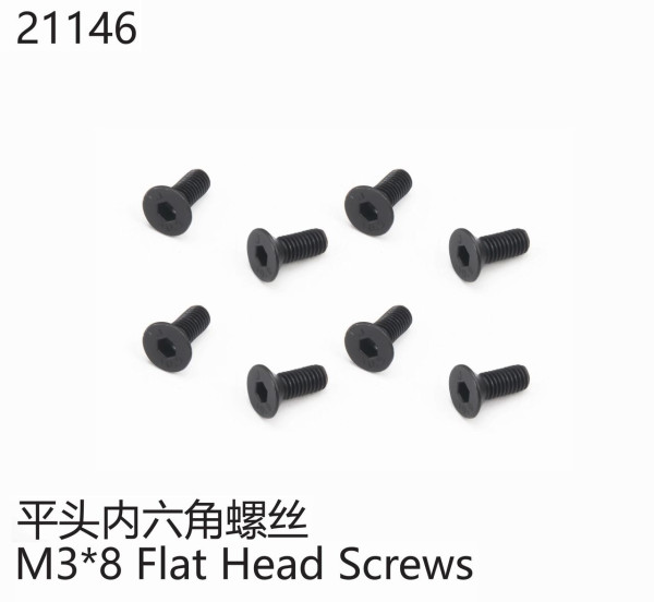 Flachkopf-Sechskantschraube M3*8