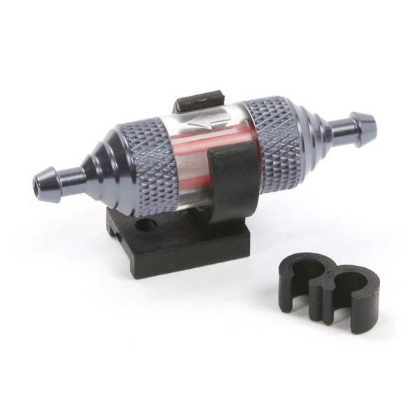 Robitronic Fuel Filter Transparent Rebuildable Grey