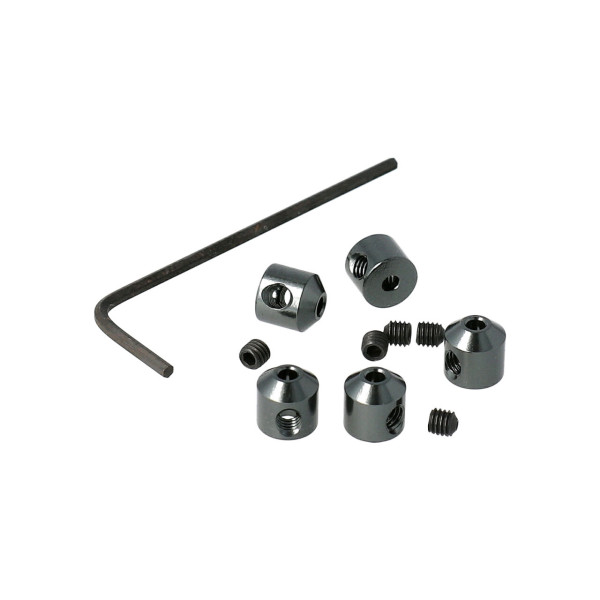 Robitronic Aluminium Stopper 2mm Grau (5 Stk)