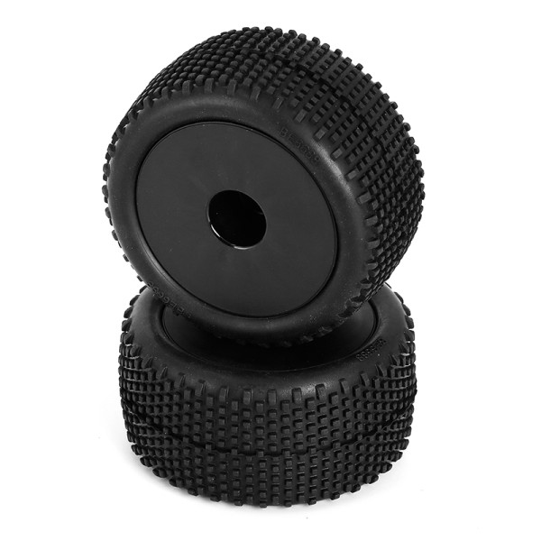 LC Racing Block Pin Truggy Tires Mounted Black, 12mm 2pcs 2pcs