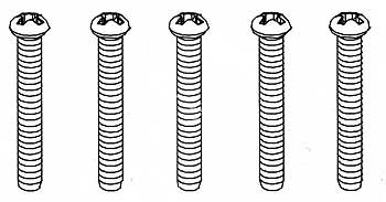Robitronic 3x22mm Rundkopfschraube für Plastik (5 Stk)
